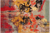 handmade Modern Modern Rust Red Hand Knotted RECTANGLE WOOL&SILK area rug 6' x 9'