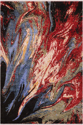 handmade Modern Modern Red Blue Hand Knotted RECTANGLE WOOL&SILK area rug 9 x 12