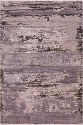 handmade Modern Modern Gray Charcoal Hand Knotted RECTANGLE WOOL&SILK area rug 8 x 10