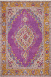 handmade Vintage Tabriz Light Purpl Yellow Hand Knotted RECTANGLE 100% WOOL area rug 9 x 12