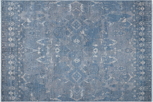 handmade Modern Modern Blue Gray Hand Knotted RECTANGLE WOOL&SILK area rug 12' x 15'