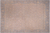 handmade Traditional Kafkaz Gray Blue Hand Knotted RECTANGLE 100% WOOL area rug 12x15