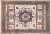 handmade Geometric Mamluk Beige Gray Hand Knotted RECTANGLE 100% WOOL area rug 12 x 16