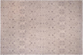 handmade Modern Kafkaz Blue Tan Hand Knotted RECTANGLE 100% WOOL area rug 12' x 15'