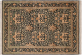 handmade Transitional Snakehead Black Green Hand Knotted RECTANGLE 100% WOOL area rug 4x6