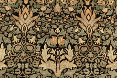 handmade Transitional Snakehead Black Green Hand Knotted RECTANGLE 100% WOOL area rug 4x6