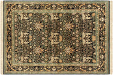 handmade Transitional Snakehead Black Green Hand Knotted RECTANGLE 100% WOOL area rug 4x6