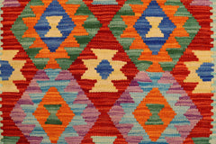 handmade Geometric Kilim Rust Gray Hand-Woven RECTANGLE 100% WOOL area rug 4 x 5