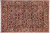 handmade Transitional Rosheen Taupe Pink Hand Knotted RECTANGLE 100% WOOL area rug 9x13