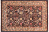 handmade Transitional William Black Taupe Hand Knotted RECTANGLE 100% WOOL area rug 9x12