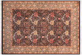 handmade Transitional William Black Taupe Hand Knotted RECTANGLE 100% WOOL area rug 9x12