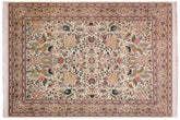 handmade Traditional Nagi Ivory Ivory Hand Knotted RECTANGLE 100% WOOL area rug 9x12