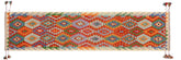 handmade Geometric Kilim Rust Beige Hand-Woven RUNNER 100% WOOL area rug 3 x 10