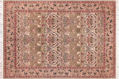 handmade Transitional Lily Green Rust Hand Knotted RECTANGLE 100% WOOL area rug 9x12