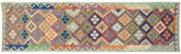 handmade Geometric Kilim Rust Blue Hand-Woven RUNNER 100% WOOL area rug 3 x 10