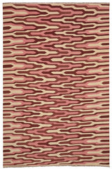 Flat Weave Kilim Antique Navaho Vintage handmade Modern Kilim Beige Maroon Hand-Woven Rectangle 100% Wool Area Rug 9x12