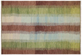 handmade Modern Kilim Blue Brown Hand-Woven RECTANGLE 100% WOOL area rug 8x11