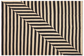handmade Modern Kilim Beige Black Hand-Woven RECTANGLE 100% WOOL area rug 8' x 10'