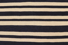 Flat Weave Kilim Antique Navaho Vintage handmade Modern Kilim Beige Black Hand-Woven Rectangle 100% Wool Area Rug 6x8