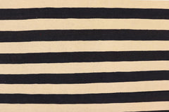 Flat Weave Kilim Antique Navaho Vintage handmade Modern Kilim Beige Black Hand-Woven Rectangle 100% Wool Area Rug 6x8