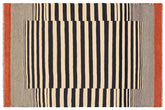 handmade Modern Kilim Beige Black Hand-Woven RECTANGLE 100% WOOL area rug 6x8