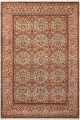 Traditional Usman Caitlin Lt. Green Tan Hand Knotted Area rugs 9 x 12