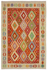 Flat Weave Kilim Antique Navaho Vintage handmade Geometric Kilim Rust Blue Hand-Woven Rectangle 100% Wool Area Rug 7x10