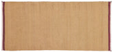 handmade Modern Kilim Beige Gray Hand-Woven RUNNER 100% WOOL area rug 4' x 7'