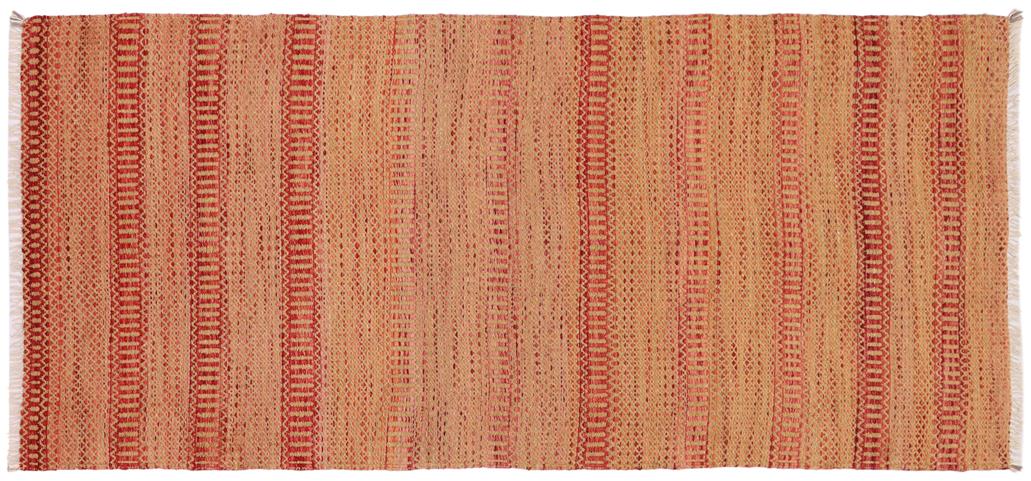 Flat Weave Kilim Antique Navaho Vintage handmade Modern Kilim Red Beige Hand-Woven Runner 100% Wool Area Rug 3x7