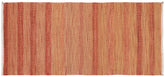 handmade Modern Kilim Red Beige Hand-Woven RUNNER 100% WOOL area rug 3' x 7'