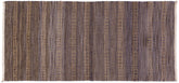 handmade Modern Kilim Blue Beige Hand-Woven RUNNER 100% WOOL area rug 3' x 7'