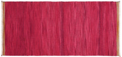 handmade Modern Kilim Pink Gray Hand-Woven RUNNER 100% WOOL area rug 4' x 7'