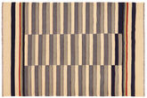handmade Modern Kilim Gray Beige Hand-Woven RECTANGLE 100% WOOL area rug 6x8