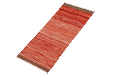 Flat Weave Kilim Antique Navaho Vintage handmade Modern Kilim Red Blue Hand-Woven Runner 100% Wool Area Rug 3x7