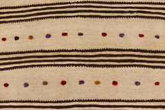 Flat Weave Kilim Antique Navaho Vintage handmade Modern Kilim Brown Red Hand-Woven Runner 100% Wool Area Rug 3x11