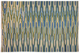handmade Modern Kilim Blue Beige Hand-Woven RECTANGLE 100% WOOL area rug 9x12