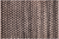 handmade Geometric Moroccan Black Beige Hand Knotted RECTANGLE 100% WOOL area rug 9' x 12'