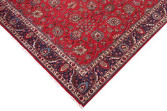 handmade Traditional Tabriz Red Blue Hand Knotted RECTANGLE 100% Wool Pile area rug 10x12
