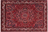 handmade Traditional Heriz Burgundy Beige Hand Knotted RECTANGLE 100% WOOL area rug 10 x 12