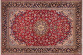 handmade Traditional Kashan Red Blue Hand Knotted RECTANGLE 100% WOOL area rug 10 x 13