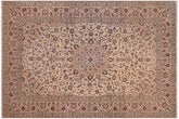 handmade Traditional Nahin Beige Tan Hand Knotted RECTANGLE 100% WOOL area rug 10 x 13
