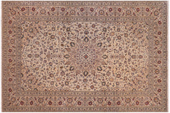 handmade Traditional Nahin Beige Tan Hand Knotted RECTANGLE 100% WOOL area rug 10 x 13