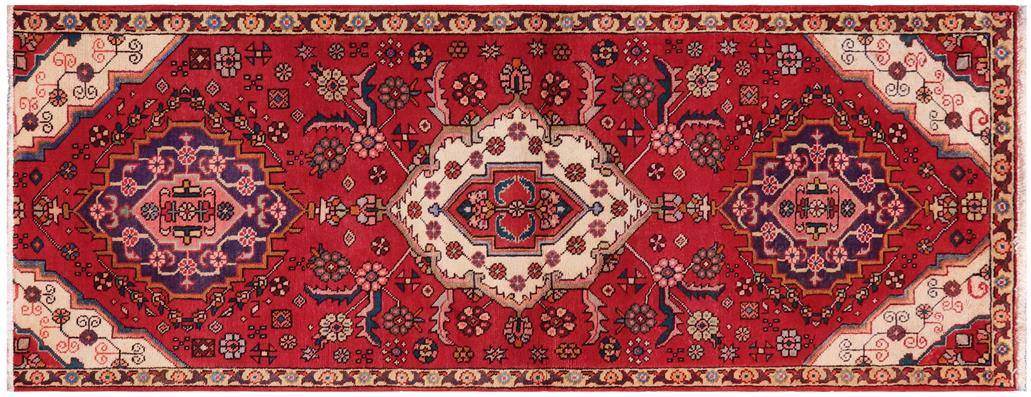 handmade Traditional Kashan Red Gold Hand Knotted RUNNER 100% Wool Pile area rug 3x8