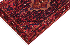 handmade Traditional Tabriz Black Red Hand Knotted RUNNER 100% WOOL area rug 4 x 10
