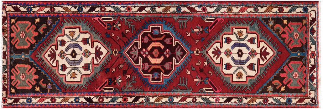 handmade Traditional Tabriz Red Beige Hand Knotted RUNNER 100% Wool Pile area rug 3x9