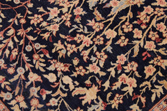 handmade Traditional Kashan Blue Tan Hand Knotted RECTANGLE 100% WOOL area rug 9x12
