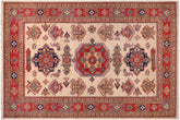 handmade Geometric Super Kazak Ivory Red Hand Knotted RECTANGLE 100% WOOL area rug 9' x 12'