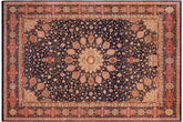 handmade Traditional Ardbeel Blue Red Hand Knotted RECTANGLE 100% WOOL area rug 9 x 12