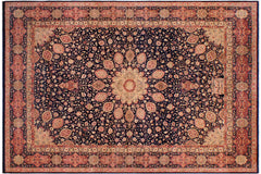 handmade Traditional Ardbeel Blue Red Hand Knotted RECTANGLE 100% WOOL area rug 9x12