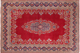 handmade Vintage Kashan Pink Blue Hand Knotted RECTANGLE 100% WOOL area rug 10' x 12'